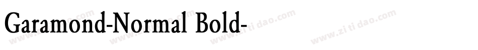 Garamond-Normal Bold字体转换